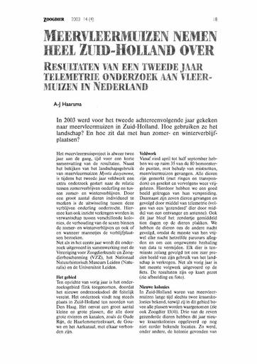 Meervleermuizen nemen Zuid Holland over