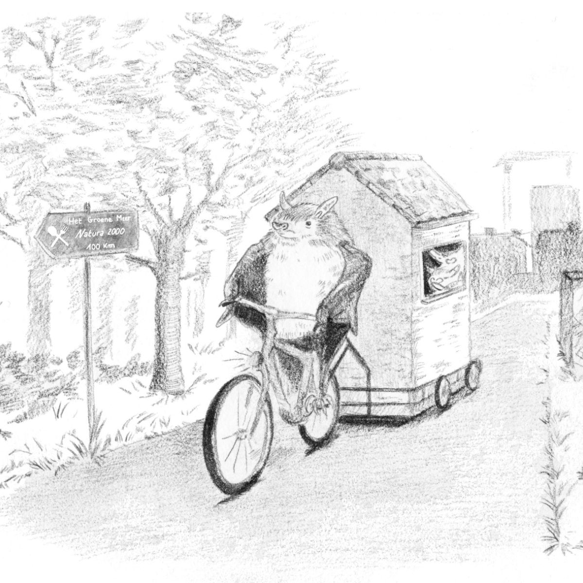 Meervleermuis met huis op wielen